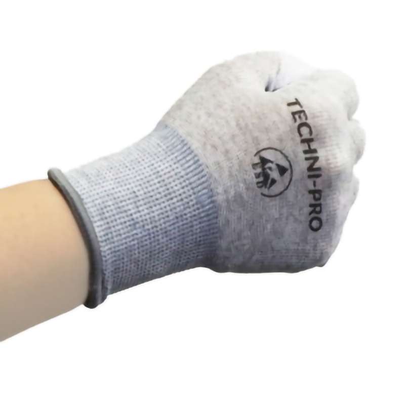 Gloves, Knit, ESD Safe, Palm Coated, Polyurethane, Large